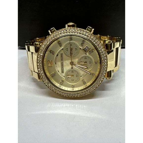Michael Kors Parker MK5354 Women\'s Gold Stainless Steel Analog Dial Watch JNA222 main image 8